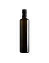 Botella Dórica cristal oscuro 500 mL cuello negro